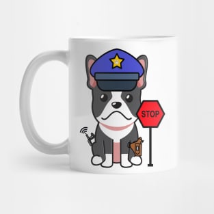 Funny French Bulldog Policeman Mug